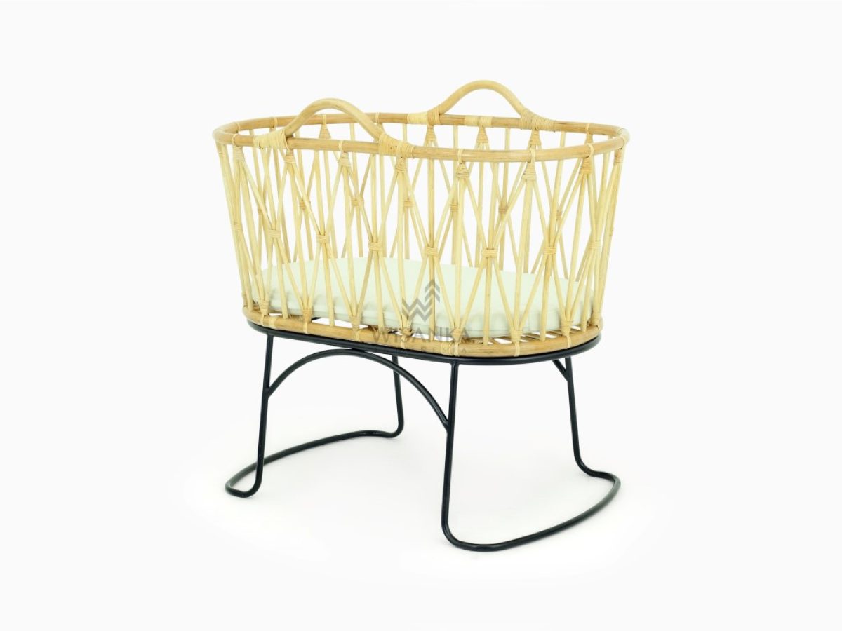 Crate and barrel rattan hot sale bassinet